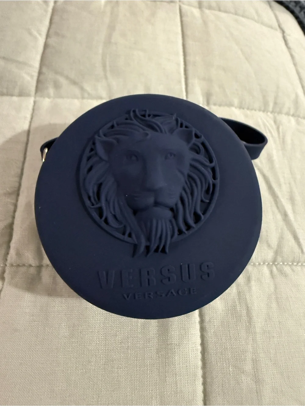 Versus Versace Blue Silicone Watch with Gold Accents